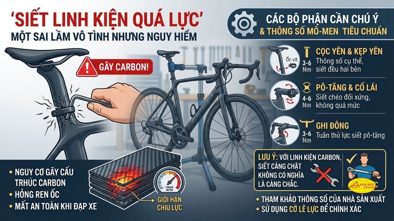 xiết lực xe đạp đ&uacute;ng c&aacute;ch