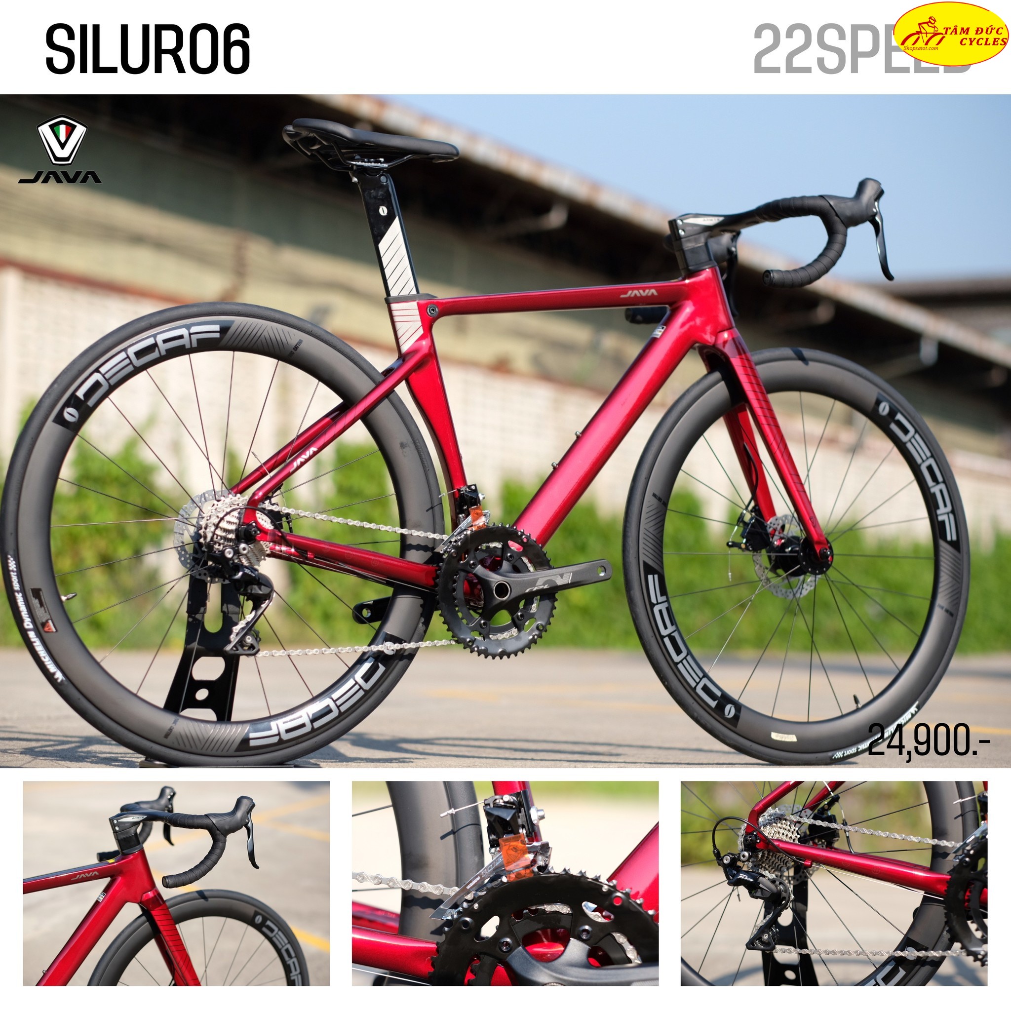 xe đạp đua java siluro 6 2023 màu đỏ