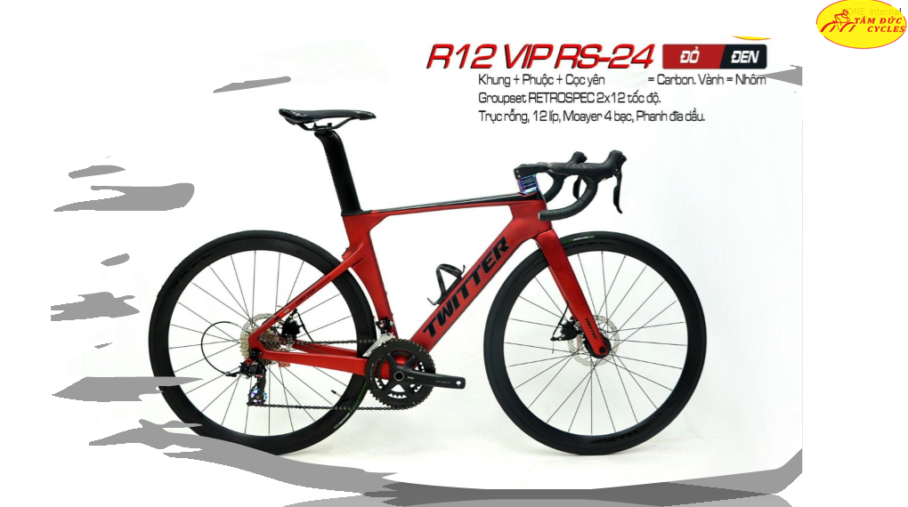 Xe đạp Đua Twitter R12 pro 2024 RS24